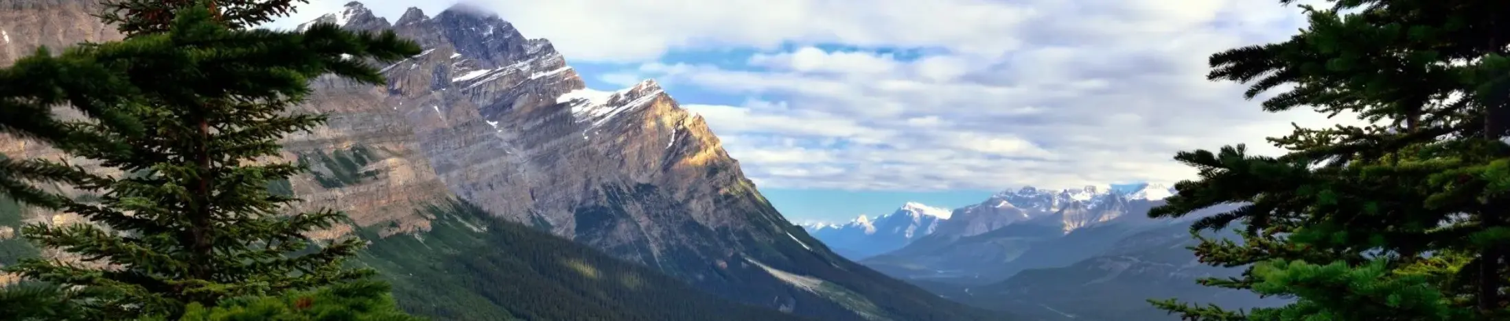 Canadian wilderness landscape from above