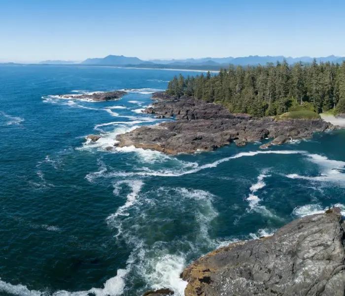 Pacific coastline in Canada